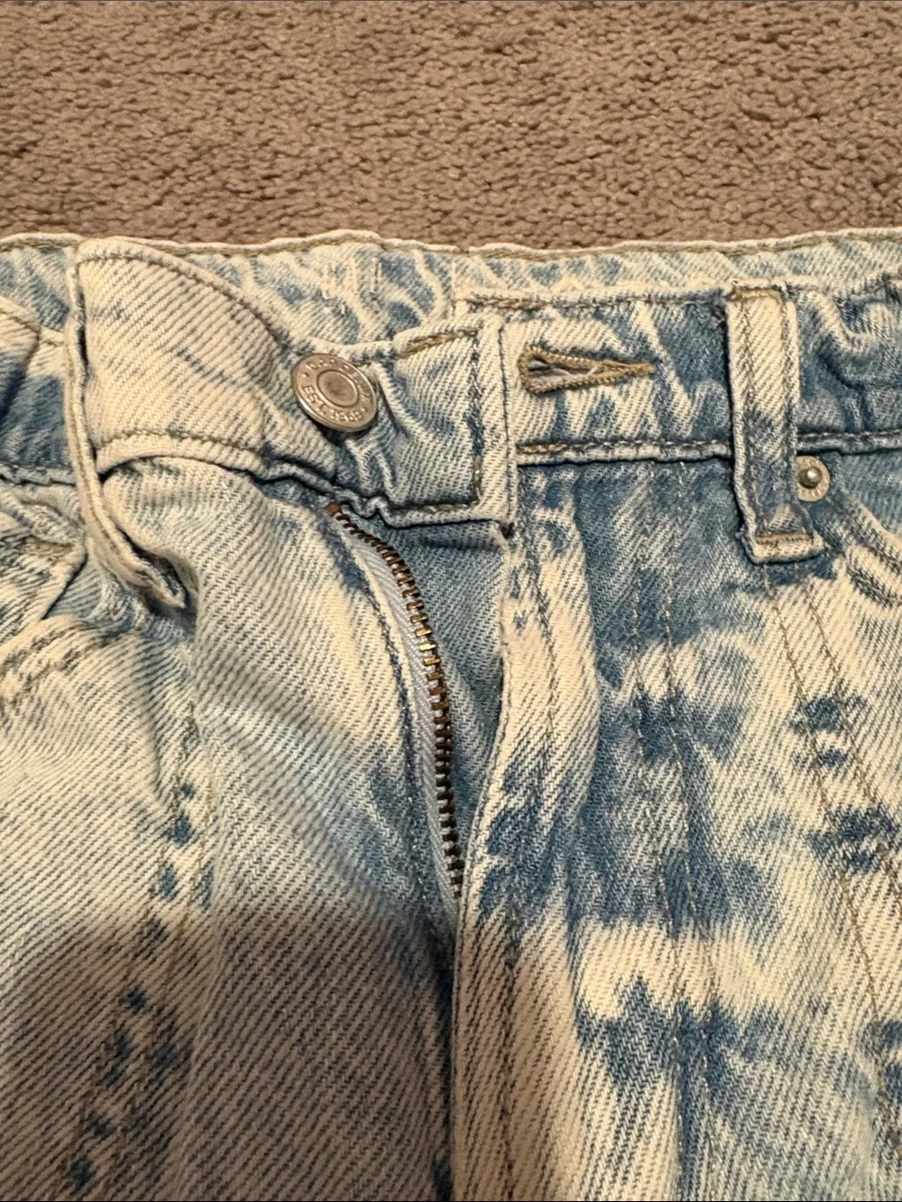 Light Wash Cargo Wide-Leg Jeans - kids gap